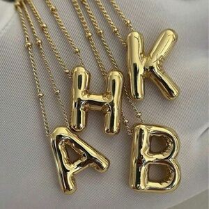 Gold Initial Pendant Necklace